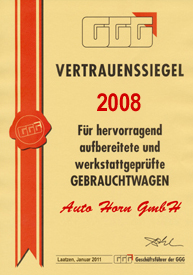 GGG Vertrauenssiegel 2008