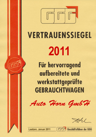 GGG Vertrauenssiegel 2011