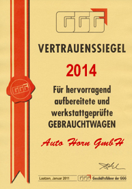 GGG Vertrauenssiegel 2014