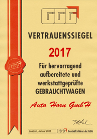 GGG Vertrauenssiegel 2017