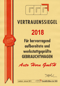 GGG Vertrauenssiegel 2018